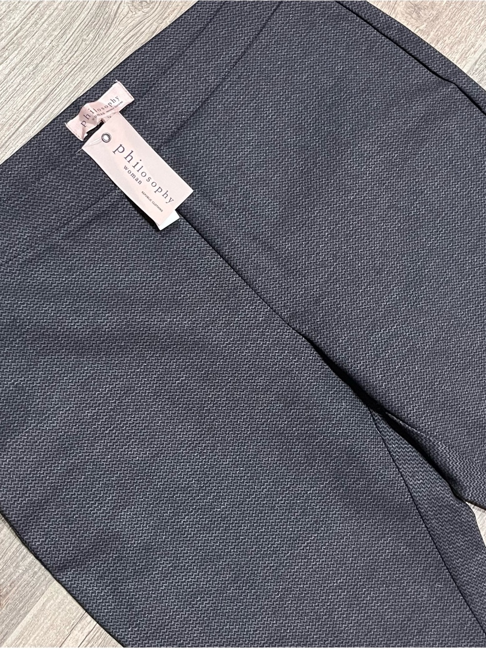 Philosophy Dark Gray Textured Grey Skinny Ponte Pants Spandex